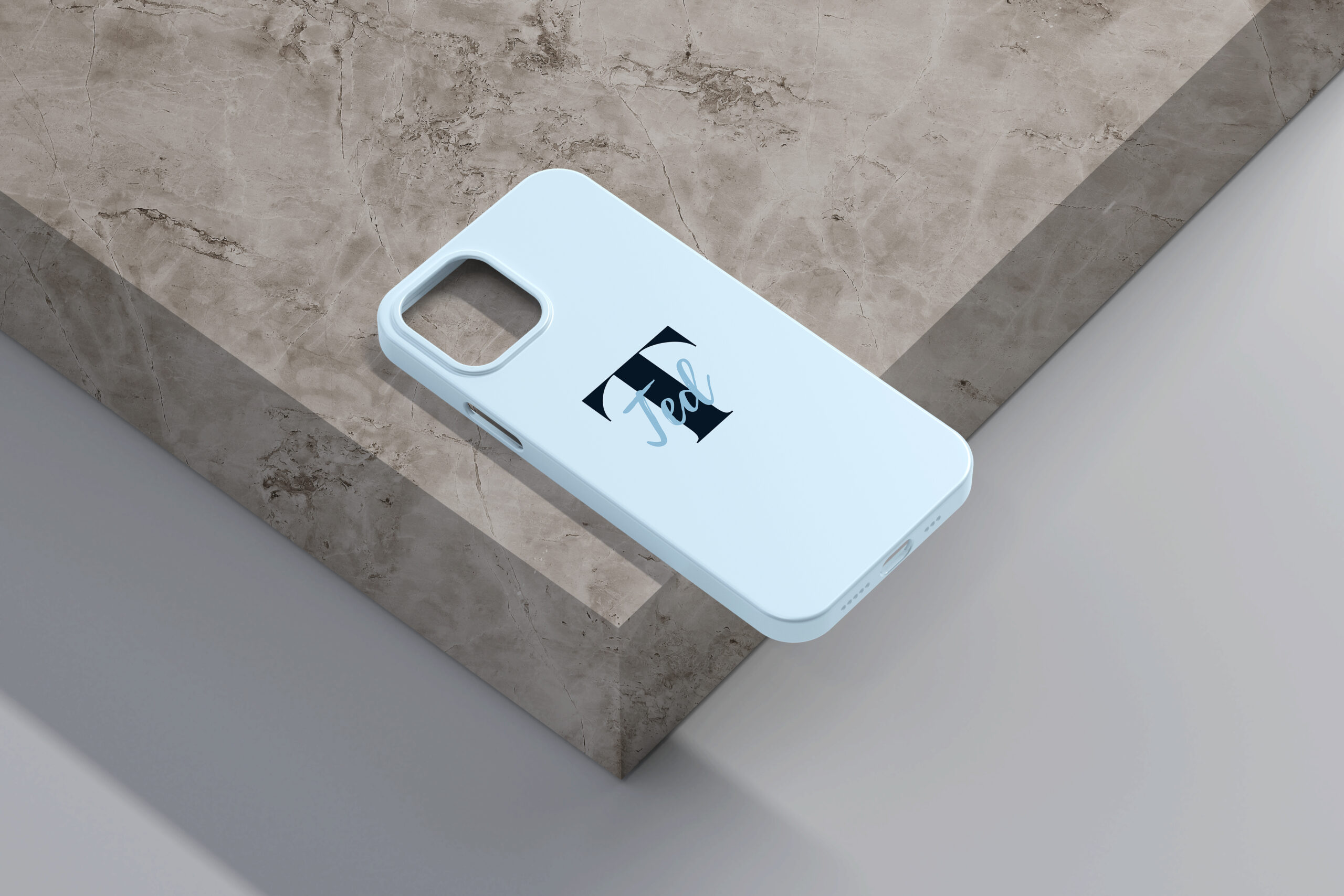 Initials Mobile Cover - Glass Case
